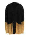 Dondup Woman Cardigan Black Size 10 Wool, Mohair Wool, Polyamide In Black