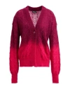 Dondup Woman Cardigan Garnet Size 8 Polyamide, Mohair Wool, Wool