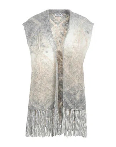 Dondup Woman Cardigan Light Grey Size 10 Acrylic, Wool, Mohair Wool, Polyamide, Alpaca Wool
