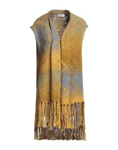 Dondup Woman Cardigan Marigold Size 8 Acrylic, Wool, Alpaca Wool In Yellow