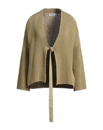 Dondup Woman Cardigan Military Green Size M Cotton, Polyamide