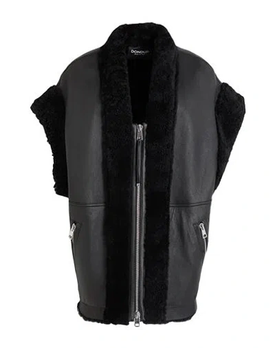 Dondup Woman Coat Black Size 6 Lambskin