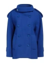 Dondup Woman Coat Blue Size 6 Virgin Wool, Polyamide, Cashmere In Blue