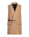 Dondup Woman Coat Light Brown Size 6 Virgin Wool, Polyamide, Cashmere