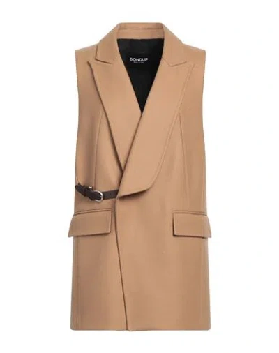 Dondup Woman Coat Light Brown Size 6 Virgin Wool, Polyamide, Cashmere