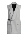 Dondup Woman Coat Grey Size 10 Virgin Wool, Polyamide, Cashmere In Grey