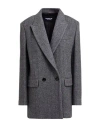 Dondup Woman Coat Grey Size 6 Wool, Polyamide