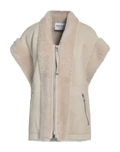 Dondup Woman Coat Ivory Size 6 Lambskin