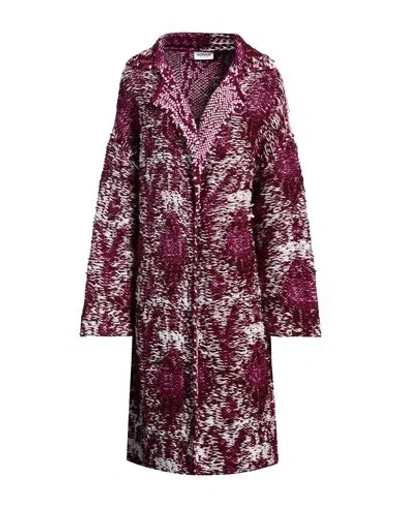 Dondup Woman Coat Magenta Size 6 Alpaca Wool, Wool, Acrylic, Polyamide