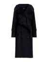 Dondup Woman Coat Midnight Blue Size 6 Wool, Alpaca Wool, Mohair Wool, Polyamide