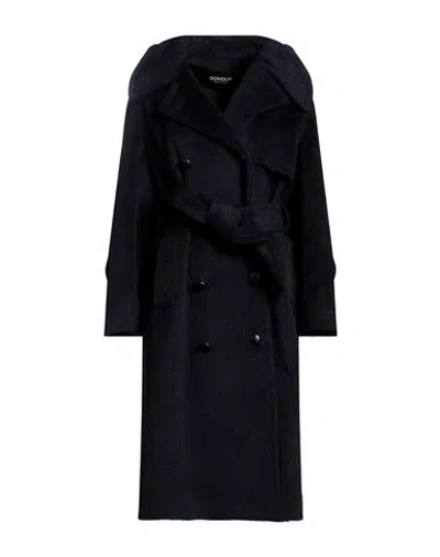 Dondup Woman Coat Midnight Blue Size 6 Wool, Alpaca Wool, Mohair Wool, Polyamide