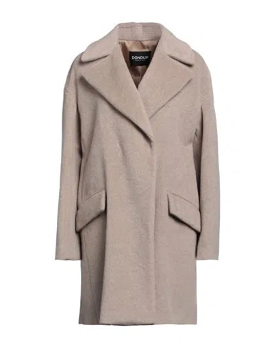 Dondup Wool Alpaca And Mohair Caban In Dove-grey