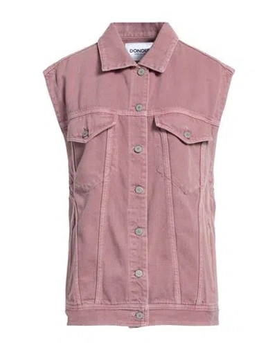 Dondup Woman Denim Outerwear Pastel Pink Size Xs Cotton
