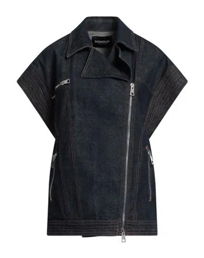Dondup Woman Denim Outerwear Blue Size M Cotton