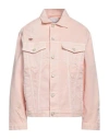 Dondup Woman Denim Outerwear Salmon Pink Size S Cotton, Elastane In Pink