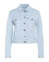 Dondup Woman Denim Outerwear Sky Blue Size M Cotton, Elastomultiester, Elastane In Blue