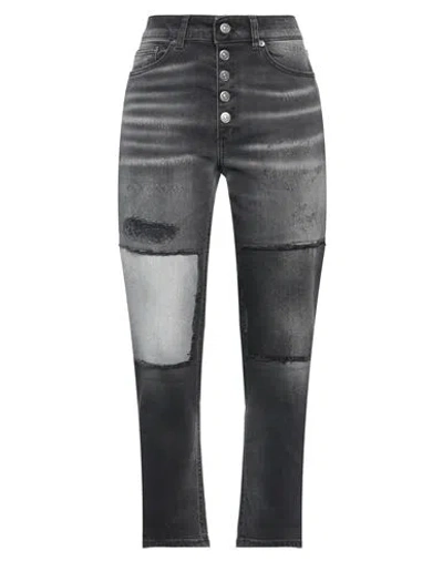 Dondup Woman Denim Pants Black Size 27 Cotton, Elastane