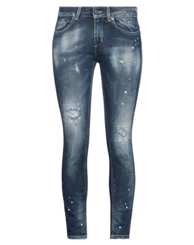 Dondup Woman Denim Pants Blue Size 28 Cotton, Elastane