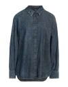 DONDUP DONDUP WOMAN DENIM SHIRT BLUE SIZE 12 COTTON, ELASTANE