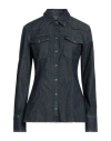 Dondup Woman Denim Shirt Blue Size 6 Cotton, Elastane In Blue