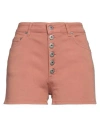 Dondup Woman Denim Shorts Antique Rose Size 31 Cotton, Elastomultiester, Elastane In Pink