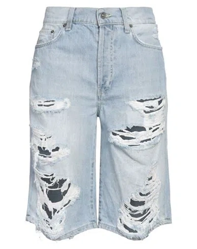 Dondup Woman Denim Shorts Blue Size 28 Cotton