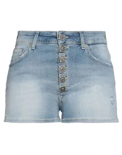 Dondup Woman Denim Shorts Blue Size 29 Cotton, Elastane