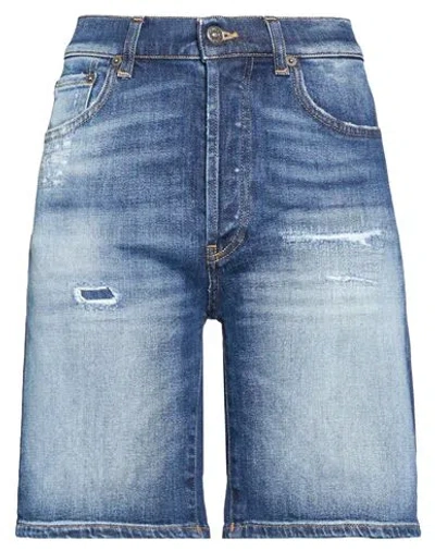 Dondup Woman Denim Shorts Blue Size 30 Cotton, Elastane