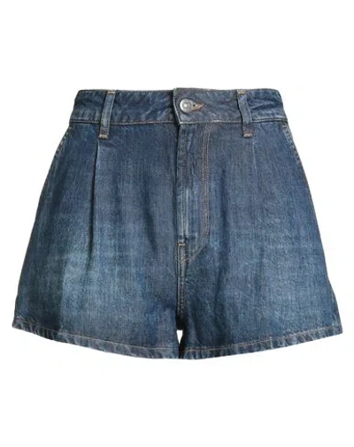 Dondup Woman Denim Shorts Blue Size 30 Lyocell