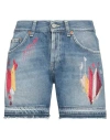 Dondup Woman Denim Shorts Blue Size 30 Organic Cotton In Blue