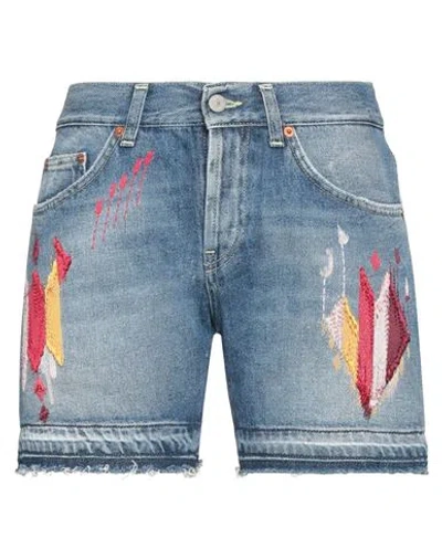 Dondup Woman Denim Shorts Blue Size 30 Organic Cotton