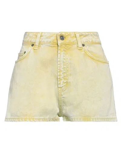 Dondup Woman Denim Shorts Acid Green Size 29 Cotton