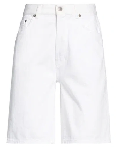 Dondup Woman Denim Shorts White Size 26 Cotton