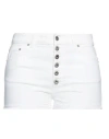 Dondup Woman Denim Shorts White Size 29 Cotton, Elastomultiester, Elastane In White