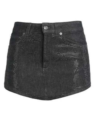 Dondup Woman Denim Skirt Black Size 26 Cotton, Elastane