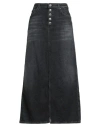 Dondup Woman Denim Skirt Black Size 29 Cotton, Elastane