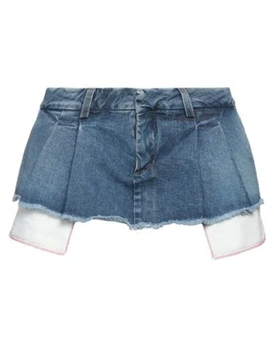 Dondup Woman Denim Skirt Blue Size 28 Cotton, Elastane