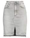 Dondup Woman Denim Skirt Grey Size 28 Organic Cotton, Recycled Elastane In Grey