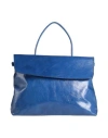Dondup Woman Handbag Blue Size - Calfskin In Blue