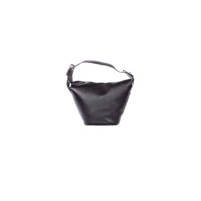 Dondup Woman Handbag Wb305pl0658d 999 Small Hobo In Black Leather
