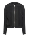 Dondup Woman Jacket Black Size 6 Polyester, Cotton, Viscose