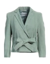 Dondup Woman Jacket Light Green Size 6 Lambskin