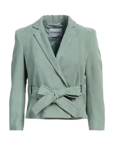 Dondup Woman Jacket Light Green Size 6 Lambskin