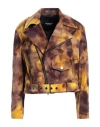 Dondup Woman Jacket Marigold Size 6 Cotton, Elastane In Yellow