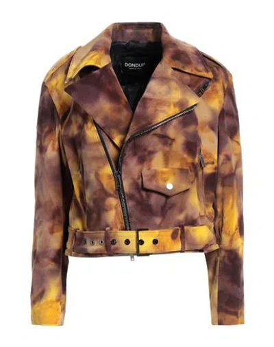 Dondup Woman Jacket Marigold Size 6 Cotton, Elastane In Yellow