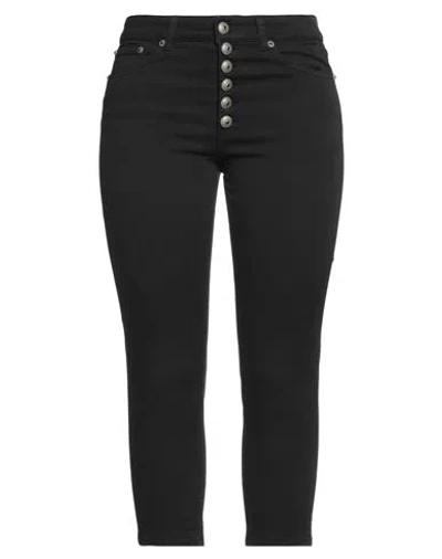 DONDUP DONDUP WOMAN JEANS BLACK SIZE 24 COTTON, ELASTOMULTIESTER, ELASTANE