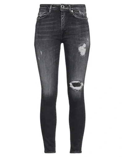 Dondup Woman Jeans Black Size 30 Organic Cotton, Recycled Elastane
