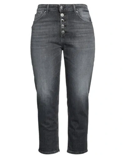 Dondup Woman Jeans Black Size 32 Cotton, Elastane In Gray