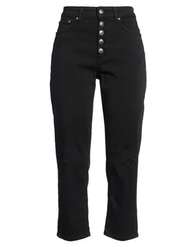 Dondup Woman Jeans Black Size 32 Cotton, Elastomultiester, Elastane