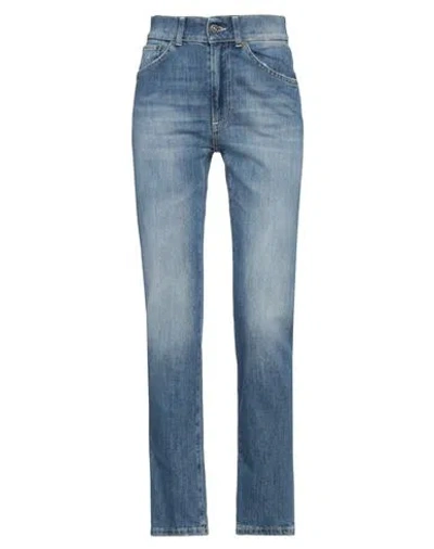 Dondup Woman Jeans Blue Size 24 Cotton, Elastomultiester